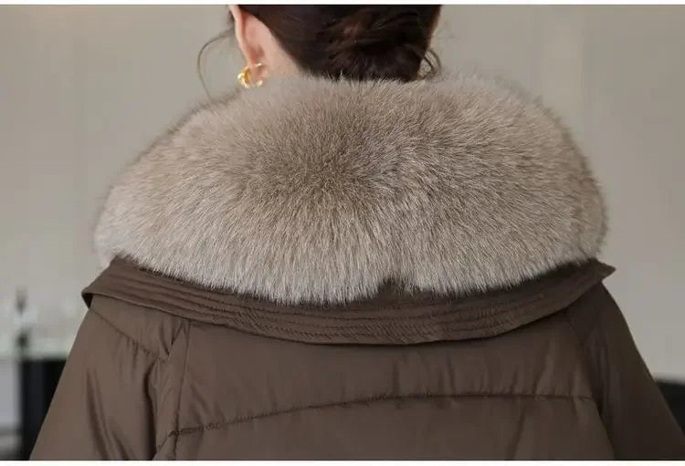 2025 inverno nuovo piumino corto imbottito donna Parka collo di pelliccia cappotti di cotone spesso vestiti nero tuta sportiva casual femminile nuovo