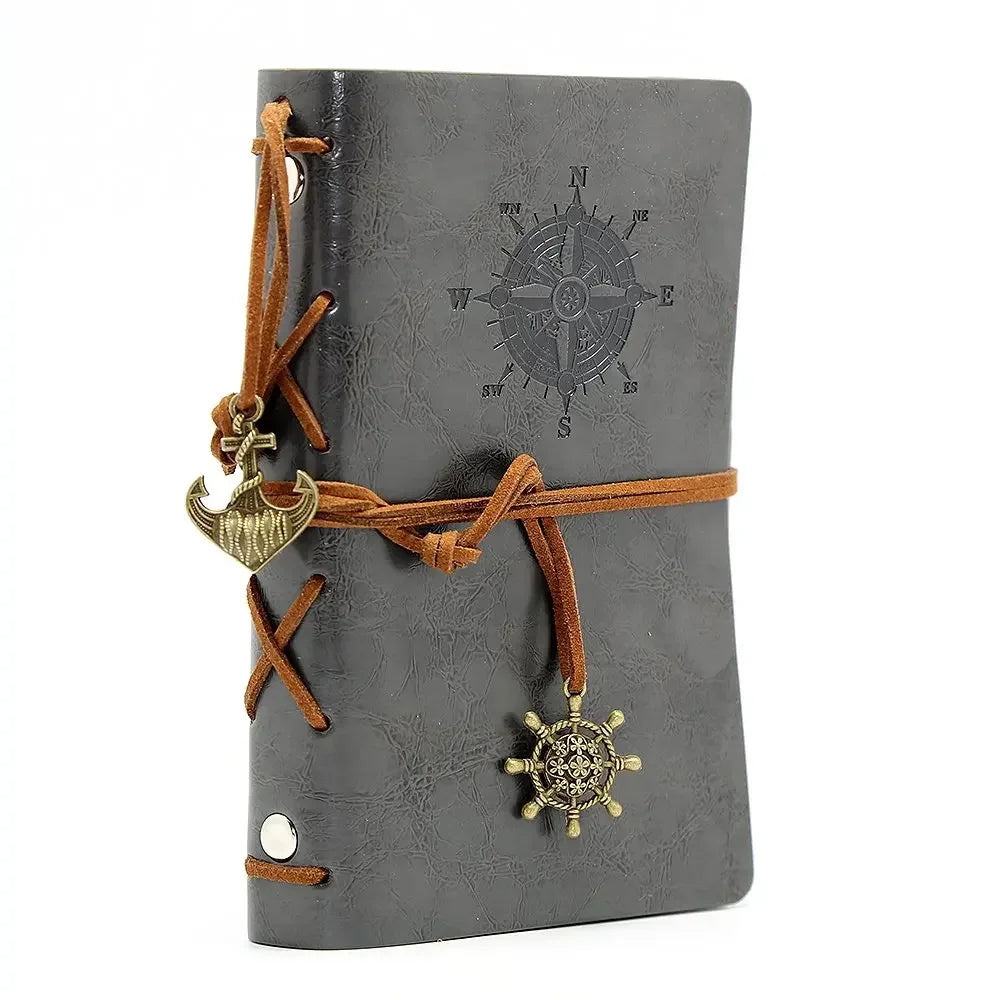 Retro Notebooks & Journals Agenda  Binder Sketch Book Leather Soft Cover 14x10cm Replaceable Kraft Paper Inner Korean Stationery