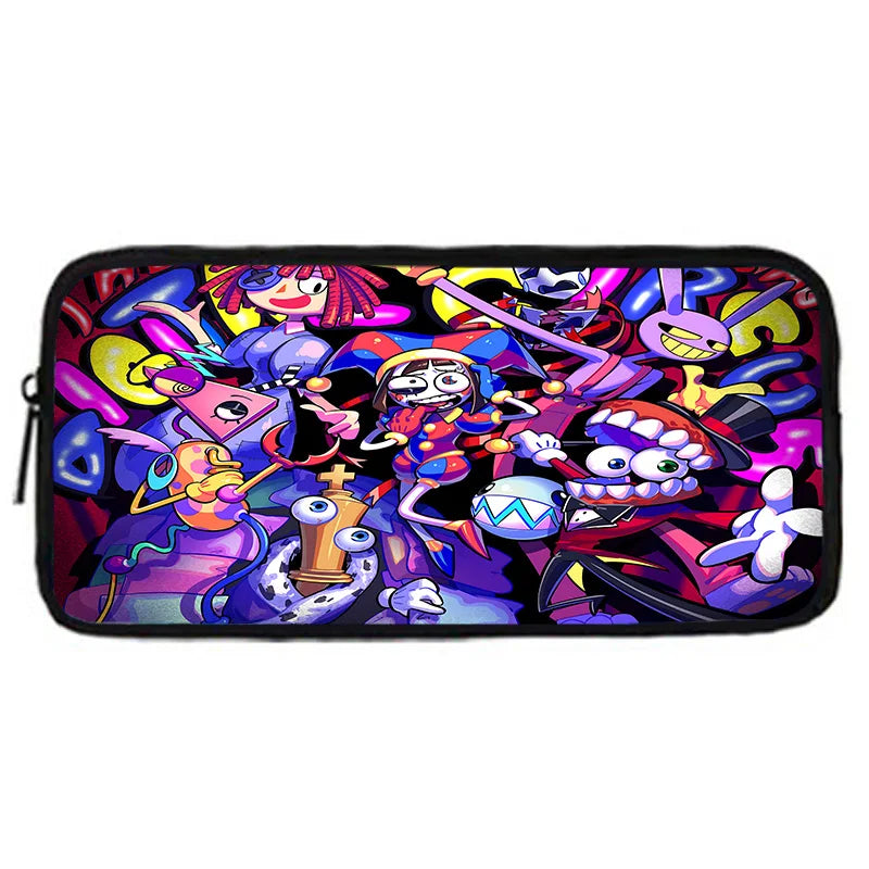 Zaino scolastico per bambini Cartoon A-AmazingS DigitalS Circus con borse per il pranzo, astucci, zaini scolastici per ragazzi e ragazze, miglior regalo