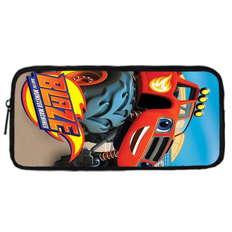 Zaino Scolastico 3D Cartoon Blaze Monster Machines con Borsa Pranzo, Astuccio, Zaino per Bambini e Bambine, Miglior Regalo
