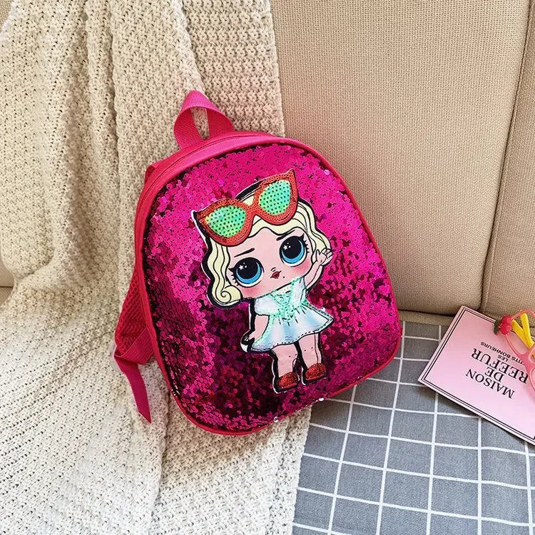 Borse zaino con paillettes per bambini carini 3-6 anni Borsa da scuola per bambini adorabili per asilo Moda Cartoon Borse per neonate Zaino