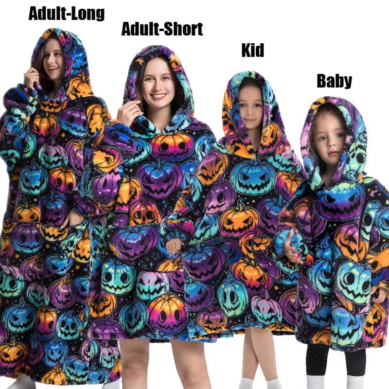 Felpe con cappuccio extra lunghe per donna Abbigliamento invernale per la casa Coperte di flanella per adulti con maniche Felpe con cappuccio morbide e calde per ragazze