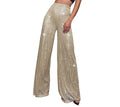 Pantaloni da donna, abbigliamento femminile, vestiti alla moda, pantaloni casual con paillettes, pantaloni eleganti, ampi e fluidi, a gamba larga, hwy5623
