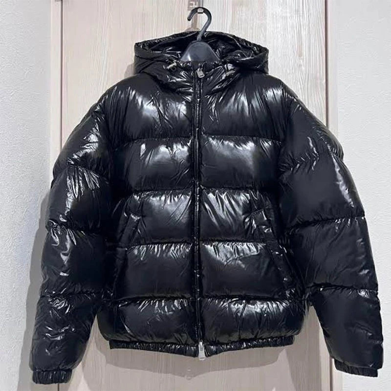 2025 Autunno Inverno Stile neutro Cappotto imbottito in cotone Casual Cerniera con cappuccio Giacca solida Moda Parka caldo a prova di freddo Capispalla