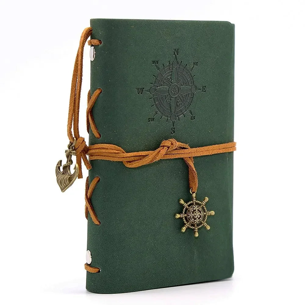 Retro Notebooks & Journals Agenda  Binder Sketch Book Leather Soft Cover 14x10cm Replaceable Kraft Paper Inner Korean Stationery