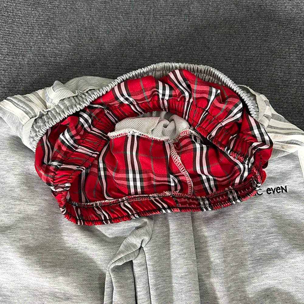 Set da due pezzi vestibilità ampia stile college retrò americano con pantaloni da bagno finti con doppia testa a doppia vita per il tempo libero sportivo Moda 2025