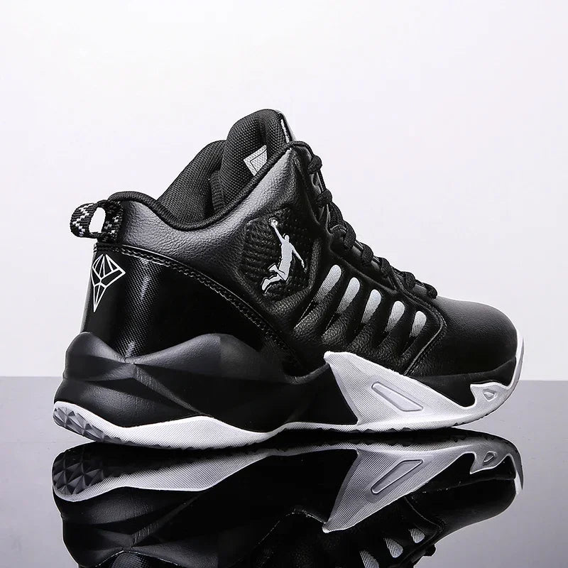 Scarpe da ginnastica da uomo in pelle di marca Comode scarpe da basket leggere antiscivolo Scarpe da basket impermeabili da basket da uomo