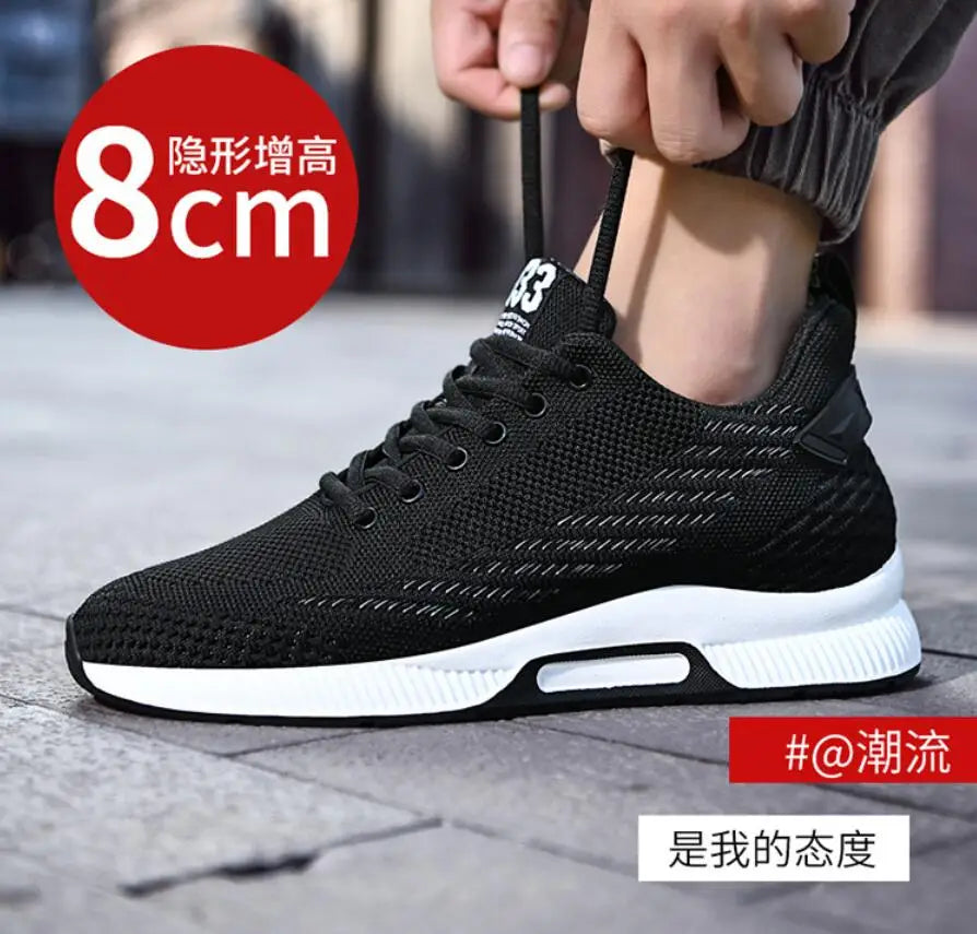 Nuove Sneakers da Uomo con Rialzo Interno, Scarpe Sportive Traspiranti in Mesh per Aumentare l'Altezza (6CM, 8CM)