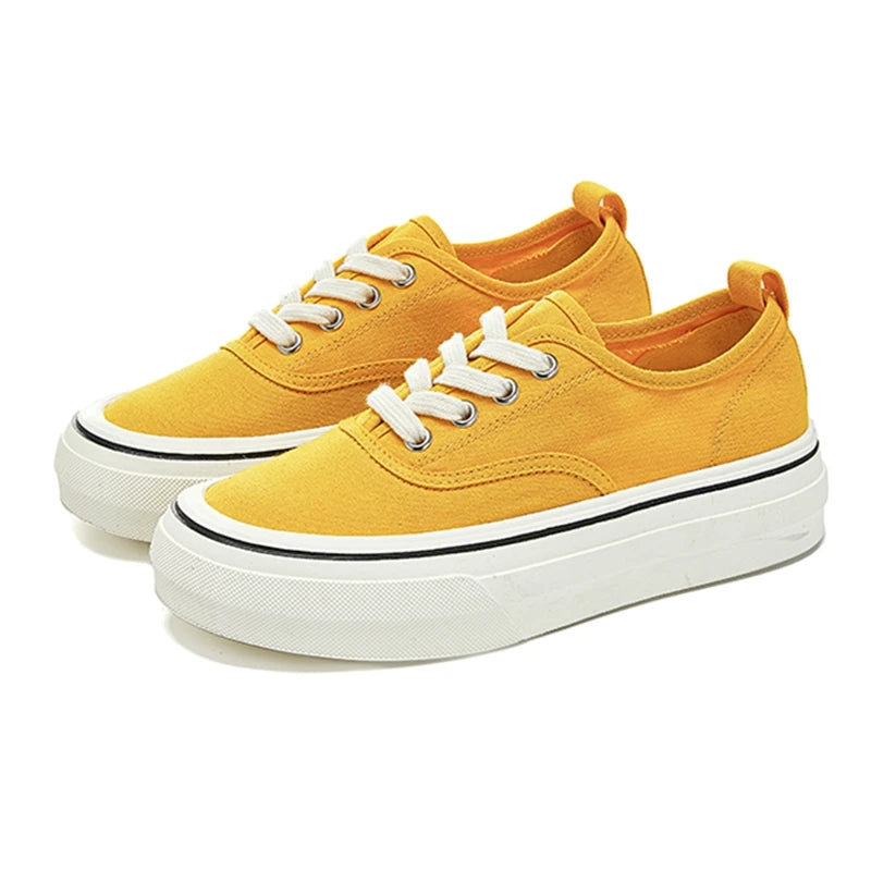 Nuove Sneakers in Tela da Donna 2026 Antiscivolo, Scarpe da Skateboard Basse, Traspiranti, Taglie Forti, Primavera e Autunno
