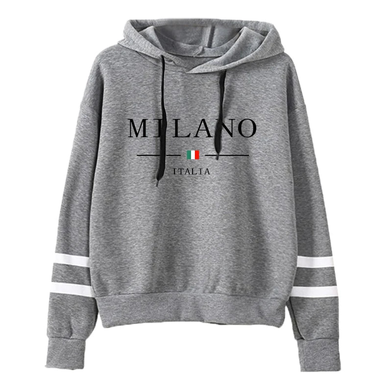 Felpe con cappuccio Felpe da donna Vendite calde Stampa Pullover versatili giornalieri Stripe Jogging Abbigliamento sportivo Donna casual Top con cappuccio