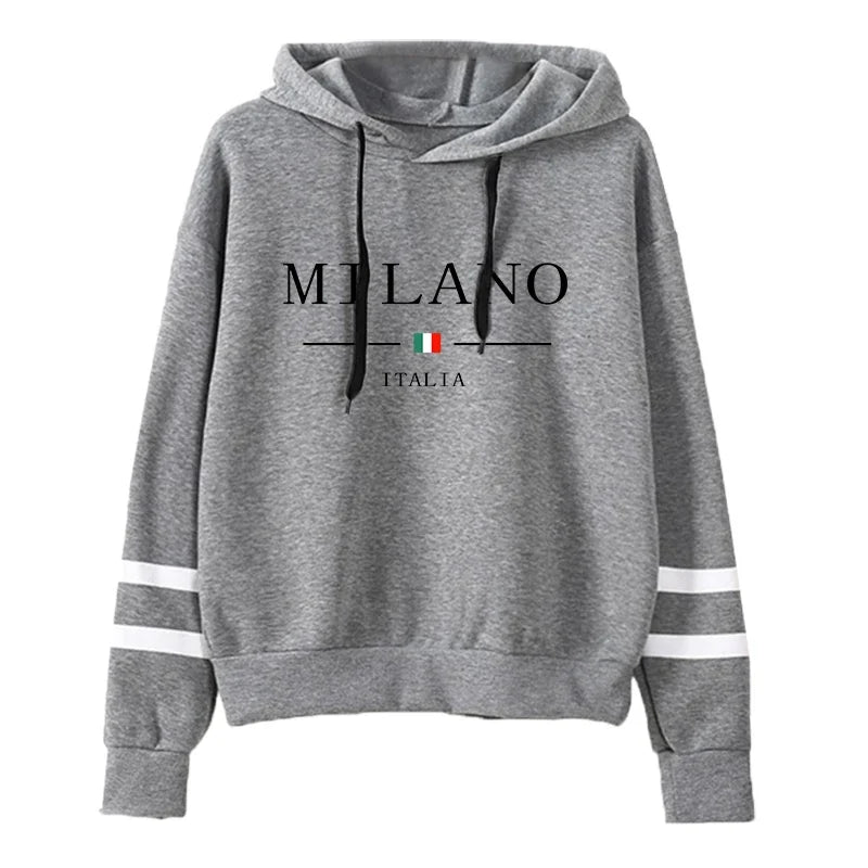 Felpe con cappuccio Felpe da donna Vendite calde Stampa Pullover versatili giornalieri Stripe Jogging Abbigliamento sportivo Donna casual Top con cappuccio
