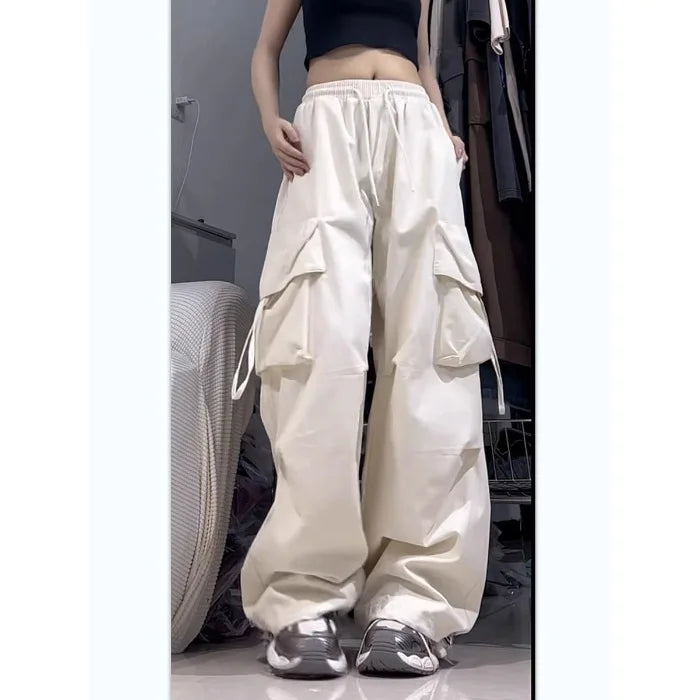 Pantaloni cargo retrò Moda donna Streetwear Vita alta Pantaloni sportivi casual sottili Pantaloni sportivi Harajuku Abbigliamento donna Pantaloni Mujer
