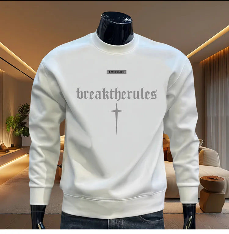 Nuovi Uomini di Autunno Grafica Felpe Con Cappuccio Manica Lunga T-Shirt di Cotone Hip Hop Magliette di Grandi Dimensioni Sport Top S-5XL Abbigliamento Uomo 2024