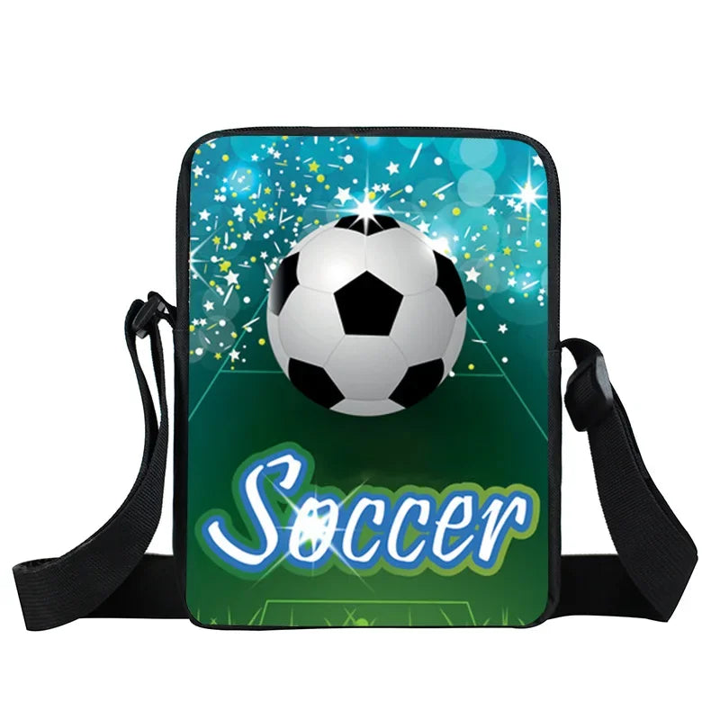 Cool Footbally / Soccerly Print Messenger Bag ragazze ragazzi borse borsa a tracolla per bambini da viaggio borse a tracolla per bambini
