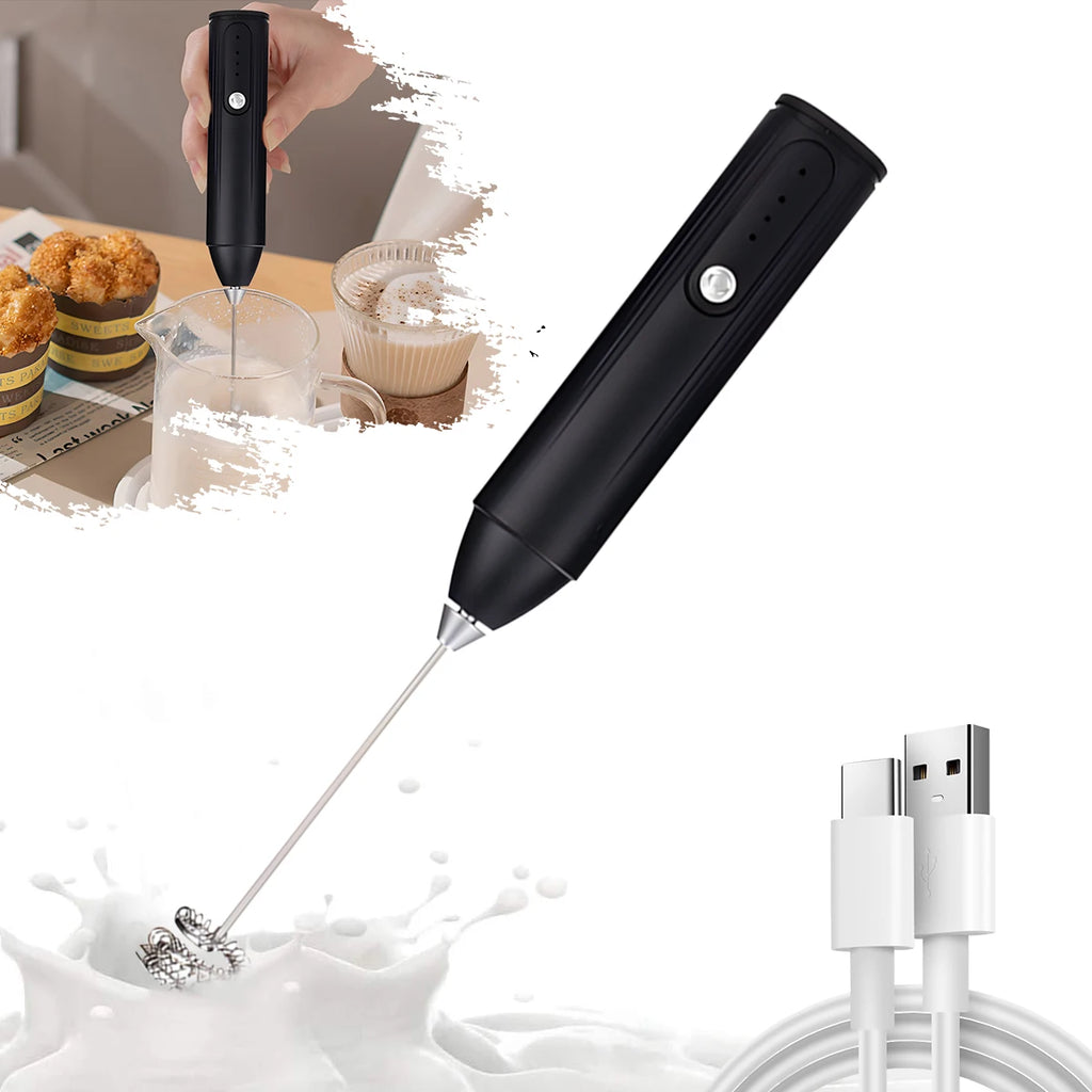 Electric Mixer Handheld Milk Frother 300mAh 3-Speed Adjustable Suitable for Coffee Milk Kitchen Accessories Portable Egg Beater