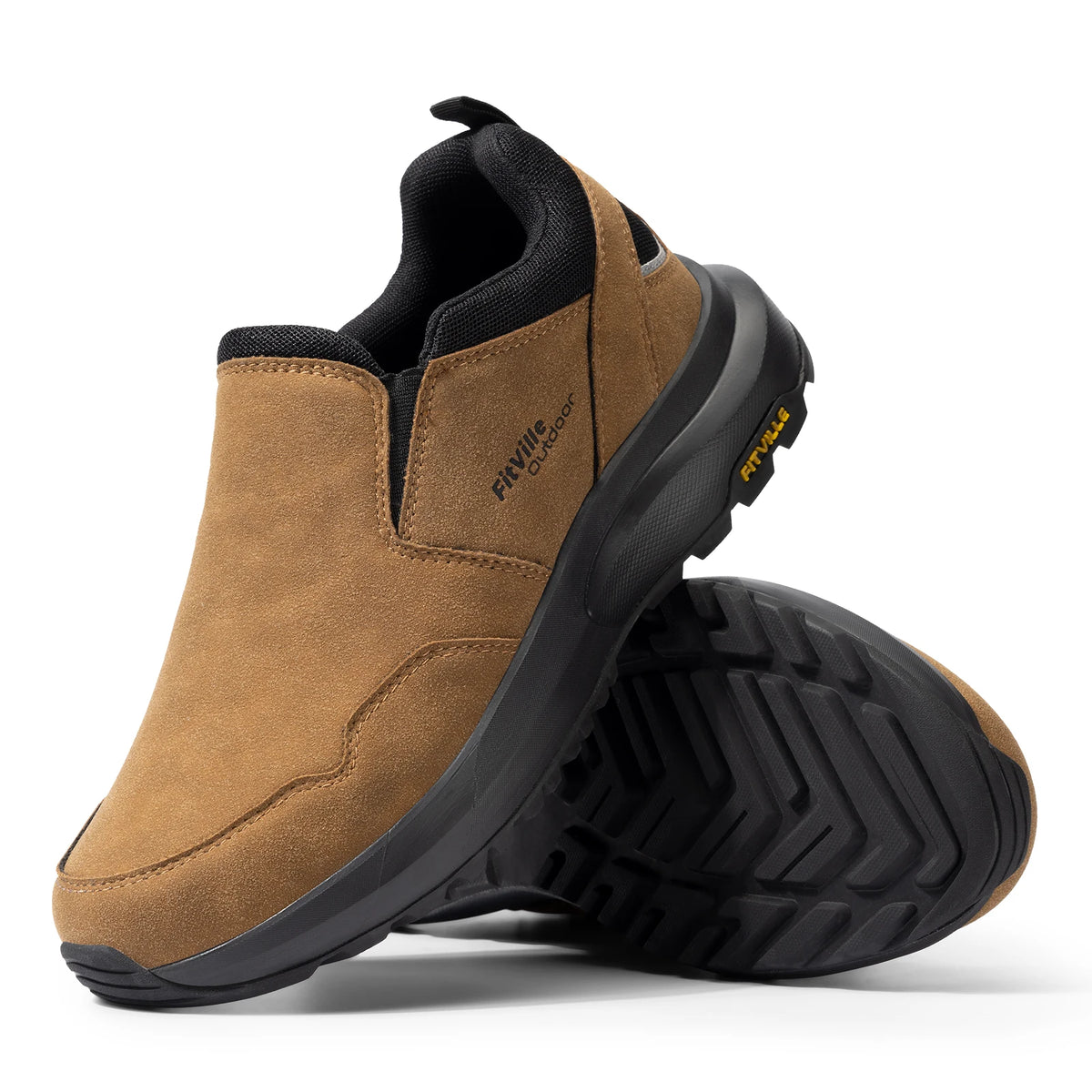 FitVille Mocassini da trekking extra larghi da uomo, comode scarpe da passeggio ortopediche con supporto per l'arco plantare per sentieri di trekking all'aperto, piedi piatti e sollievo dal dolore ai piedi