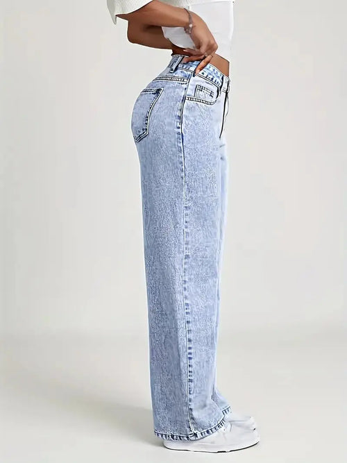 Nuovi Jeans Americani alla Moda 2026 per Donna, Larghi e Casual, Gamba Larga, Stile Streetwear, Pantaloni per Tutte le Stagioni
