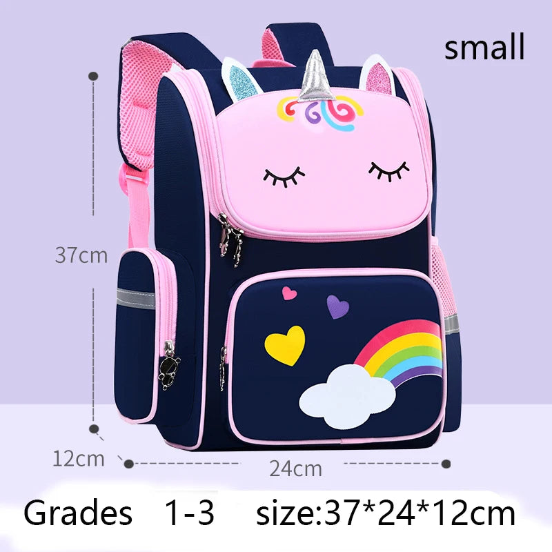 Zaino per bambina con borsa da scuola per adolescenti con stampa unicorno impermeabile di grande capacità per 2-16 anni Zaino per bambini Kawaii carino
