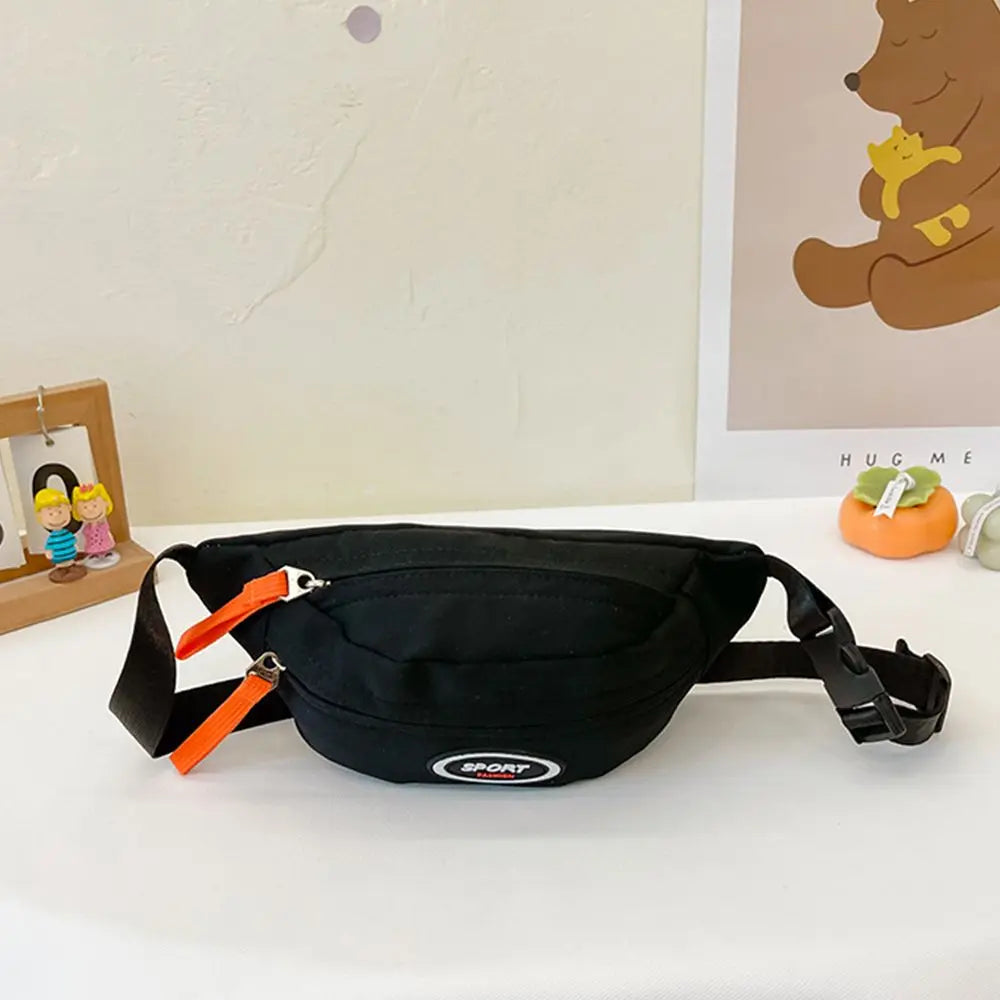 Borsa da petto per bambini carina di nuova moda Borsa a tracolla con tracolla monospalla Borsa diagonale in tela Borsa con cerniera per ragazza e ragazzo Portamonete
