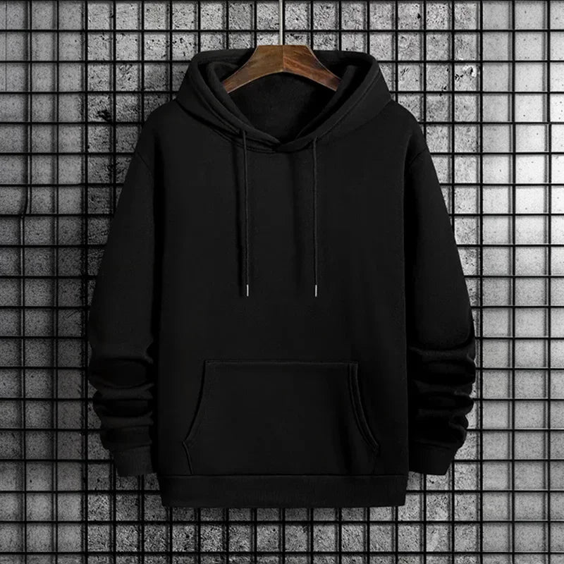 2025 Autunno/Inverno Nuovo Arrivo Felpa Con Cappuccio da Uomo di Alta Qualità di Colore Solido Felpa con Cappuccio Maschile Casa All'aperto Casual Moda Pullover