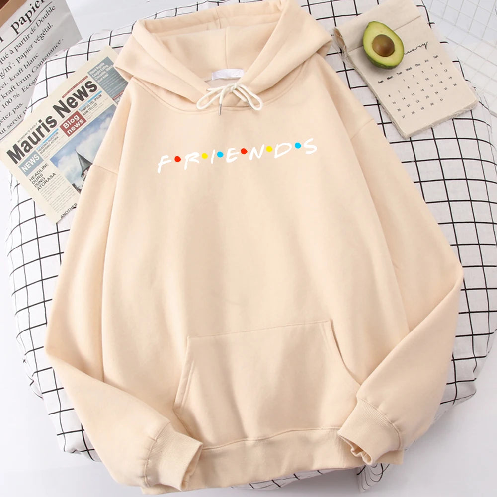 Sitcom Movie Friends Felpa con cappuccio da uomo stampata Felpa in pile coreano Semplice girocollo con cappuccio Street Oversize Abbigliamento da uomo autunnale