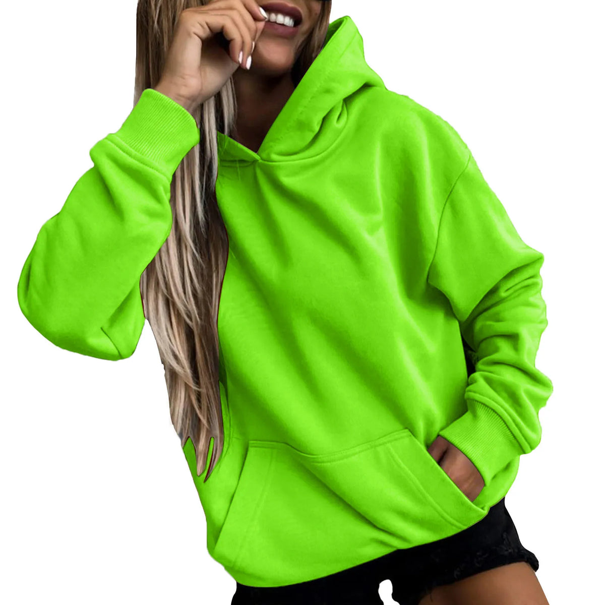Lazy Style Pullover Crewneck Cotton Sweatshirt Hoodie Casual Womens New Harajuku Hoodie Womens Hoodies Sportswear