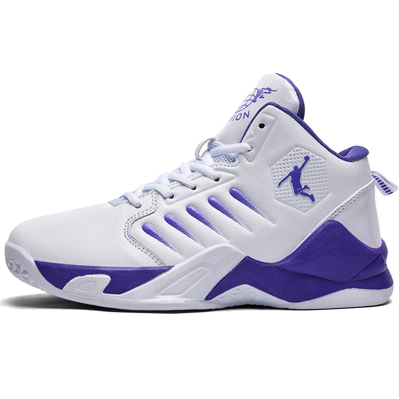 Scarpe da ginnastica da uomo in pelle di marca Comode scarpe da basket leggere antiscivolo Scarpe da basket impermeabili da basket da uomo