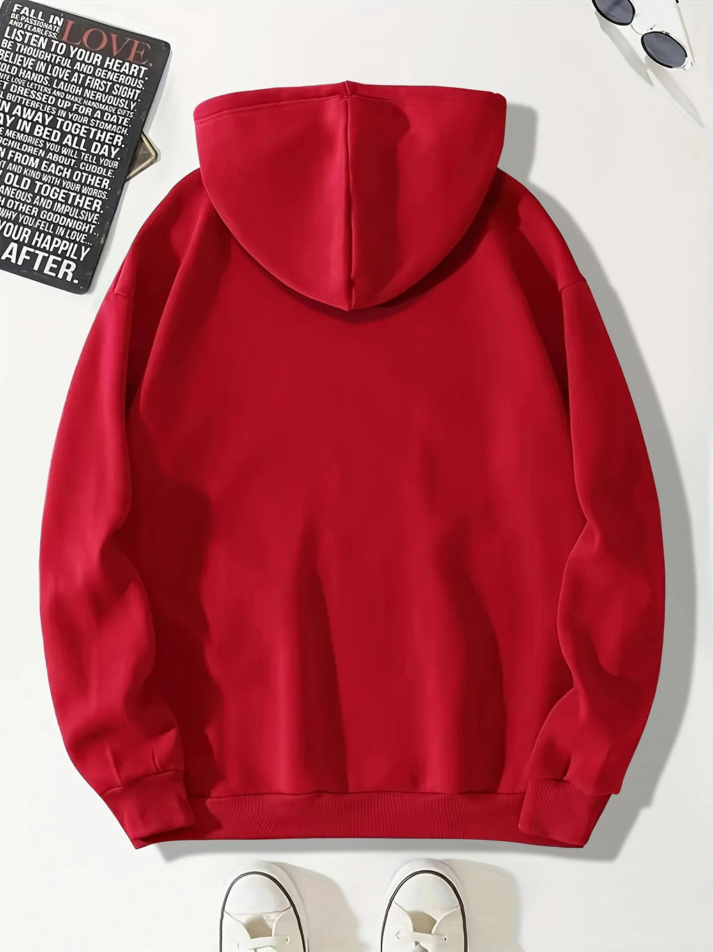 Felpa con Cappuccio da Uomo Autunno-Inverno, Moda Casual, Stampa Grafica Bandiera Americana, Maniche Lunghe, Pullover Caldo