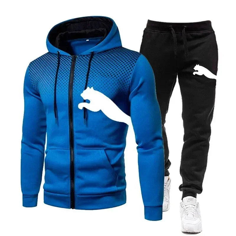 2025 Set di felpe con cappuccio autunno e inverno da uomo, set di felpe con cappuccio + pantaloni, abbigliamento sportivo da corsa per il tempo libero
