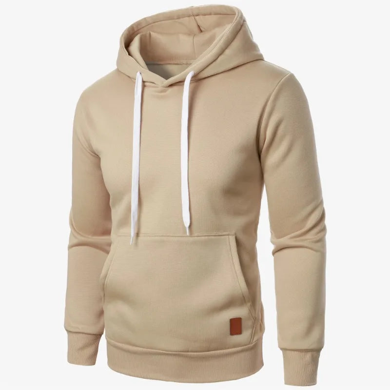 Felpe con cappuccio casual da uomo con colletto con cappuccio e coulisse Felpe Camicie a maniche lunghe Outdoor Streetwear Pullover leggero tinta unita