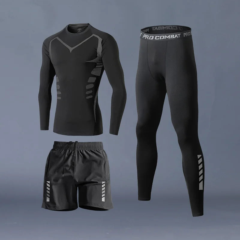 Abbigliamento fitness T-shirt ad asciugatura rapida in seta di ghiaccio Tuta da uomo Manica corta Abbigliamento sportivo da corsa Pantaloncini Tuta Set da allenamento sportivo da palestra