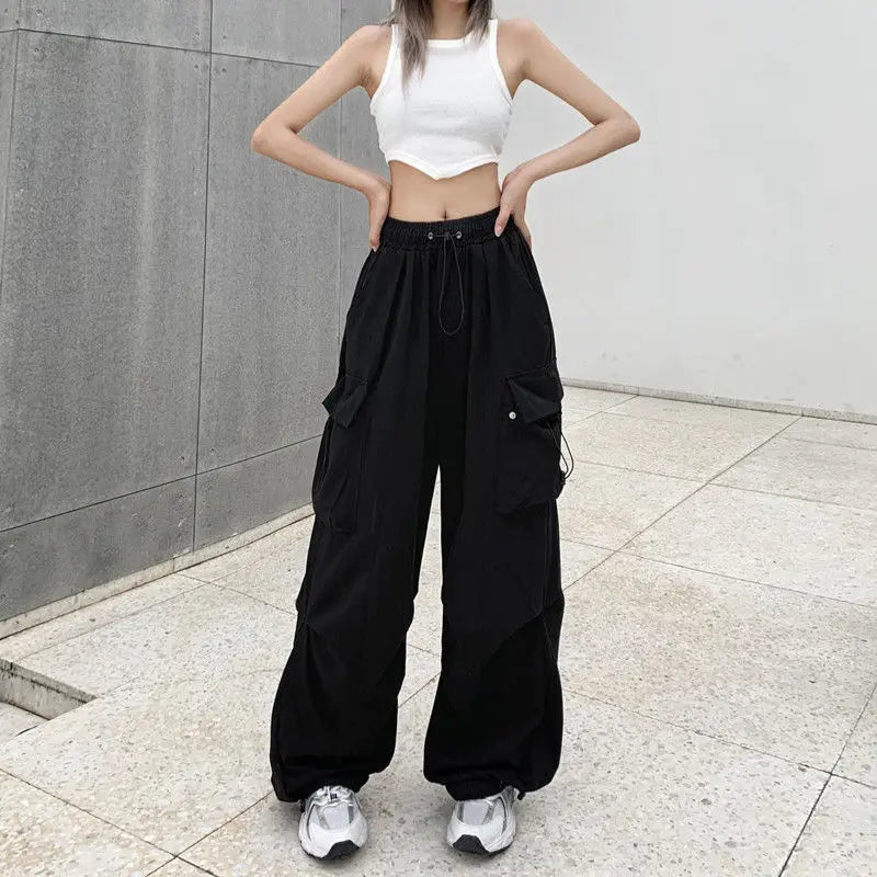 Pantaloni cargo retrò Moda donna Streetwear Vita alta Pantaloni sportivi casual sottili Pantaloni sportivi Harajuku Abbigliamento donna Pantaloni Mujer