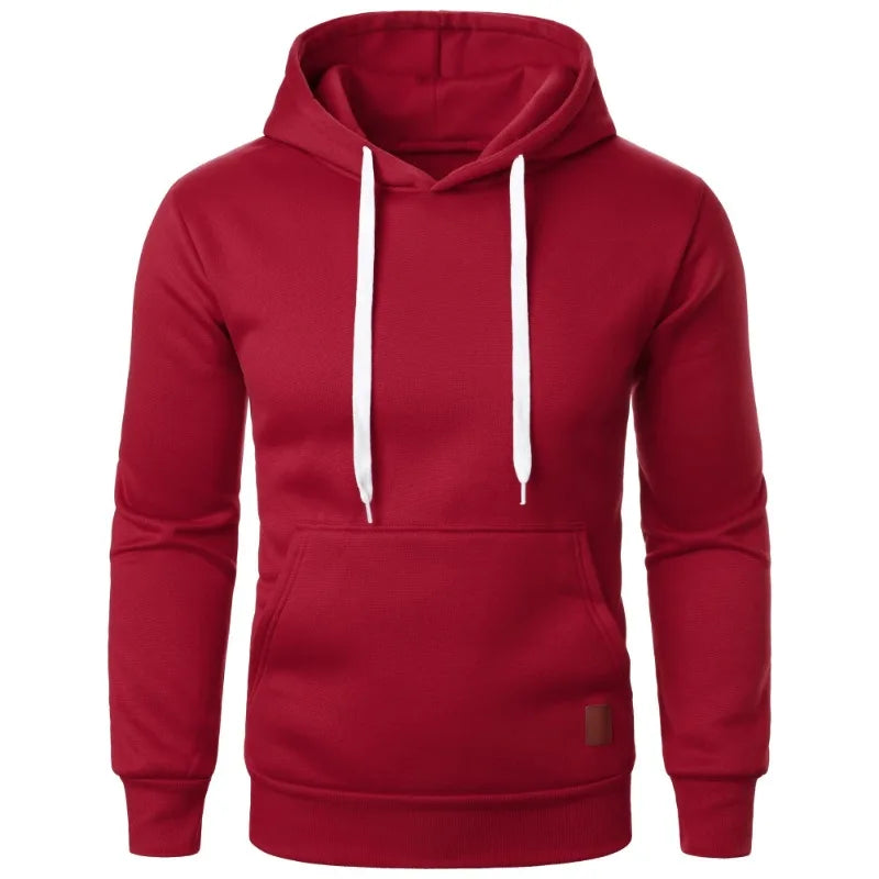 Felpe con cappuccio casual da uomo con colletto con cappuccio e coulisse Felpe Camicie a maniche lunghe Outdoor Streetwear Pullover leggero tinta unita