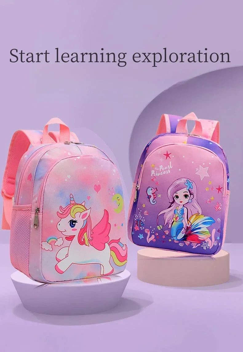 Nuovo zaino per bambini Cartoon simpatico unicorno sirena stampa zainetto asilo zainetto leggero