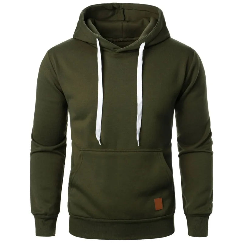 Felpe con cappuccio casual da uomo con colletto con cappuccio e coulisse Felpe Camicie a maniche lunghe Outdoor Streetwear Pullover leggero tinta unita