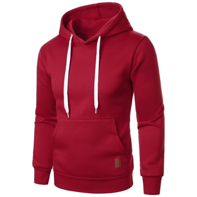 Felpe con cappuccio casual da uomo con colletto con cappuccio e coulisse Felpe Camicie a maniche lunghe Outdoor Streetwear Pullover leggero tinta unita