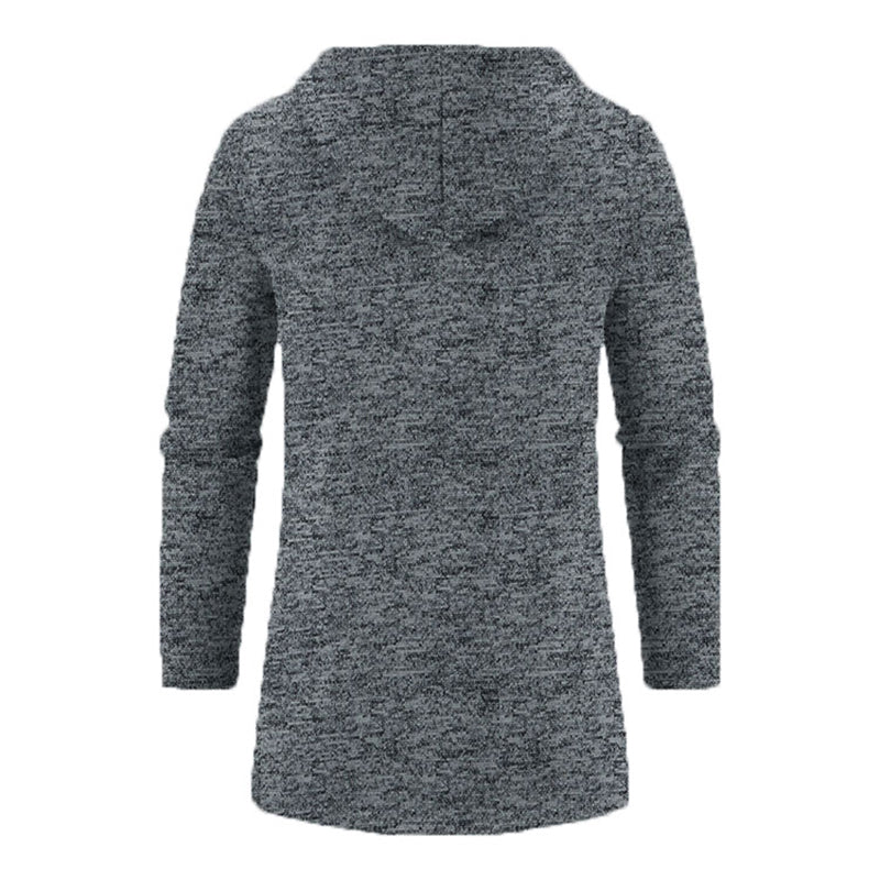 Felpe con cappuccio da uomo Felpe a maniche lunghe da uomo con cerniera con cappuccio Giacca invernale oversize da uomo Cappotto maglione nero