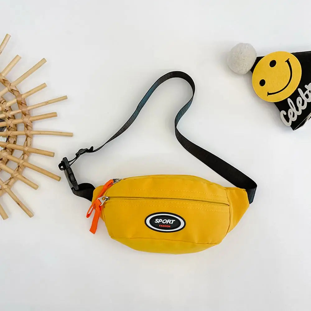 Borsa da petto per bambini carina di nuova moda Borsa a tracolla con tracolla monospalla Borsa diagonale in tela Borsa con cerniera per ragazza e ragazzo Portamonete