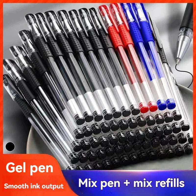 Gel Pen Set School Supplies Black Blue Red Ink,Bullet Tip 0.5mm,Ballpoint Pen Kawaii Pen Writing Tool School Office Stationery