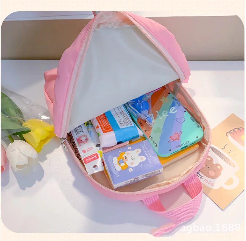 Zaino 3D a Forma di Unicorno in Peluche per Bambine, Borsa Scuola per Bambini, Zainetto Carino a Cartone Animato per Asilo e Scuola Materna