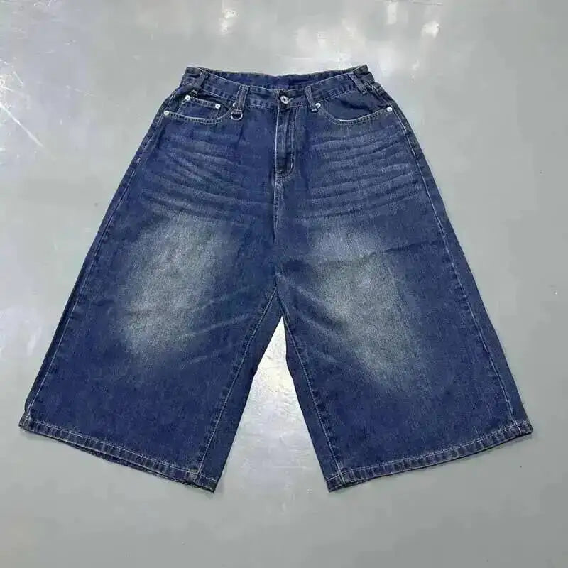 IEFB Pantaloni in denim da uomo estivi Vecchio blu lavato Jeans maschili Dritto Casual da uomo Pantaloni larghi a gamba larga Nuova moda 9C354