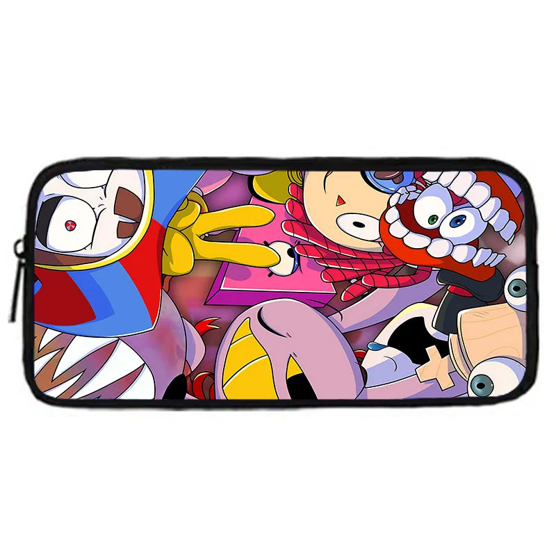 Zaino scolastico per bambini Cartoon A-AmazingS DigitalS Circus con borse per il pranzo, astucci, zaini scolastici per ragazzi e ragazze, miglior regalo