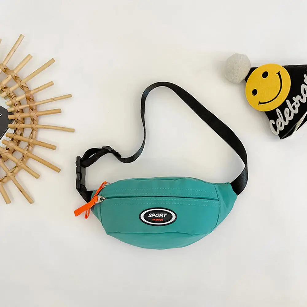 Borsa da petto per bambini carina di nuova moda Borsa a tracolla con tracolla monospalla Borsa diagonale in tela Borsa con cerniera per ragazza e ragazzo Portamonete