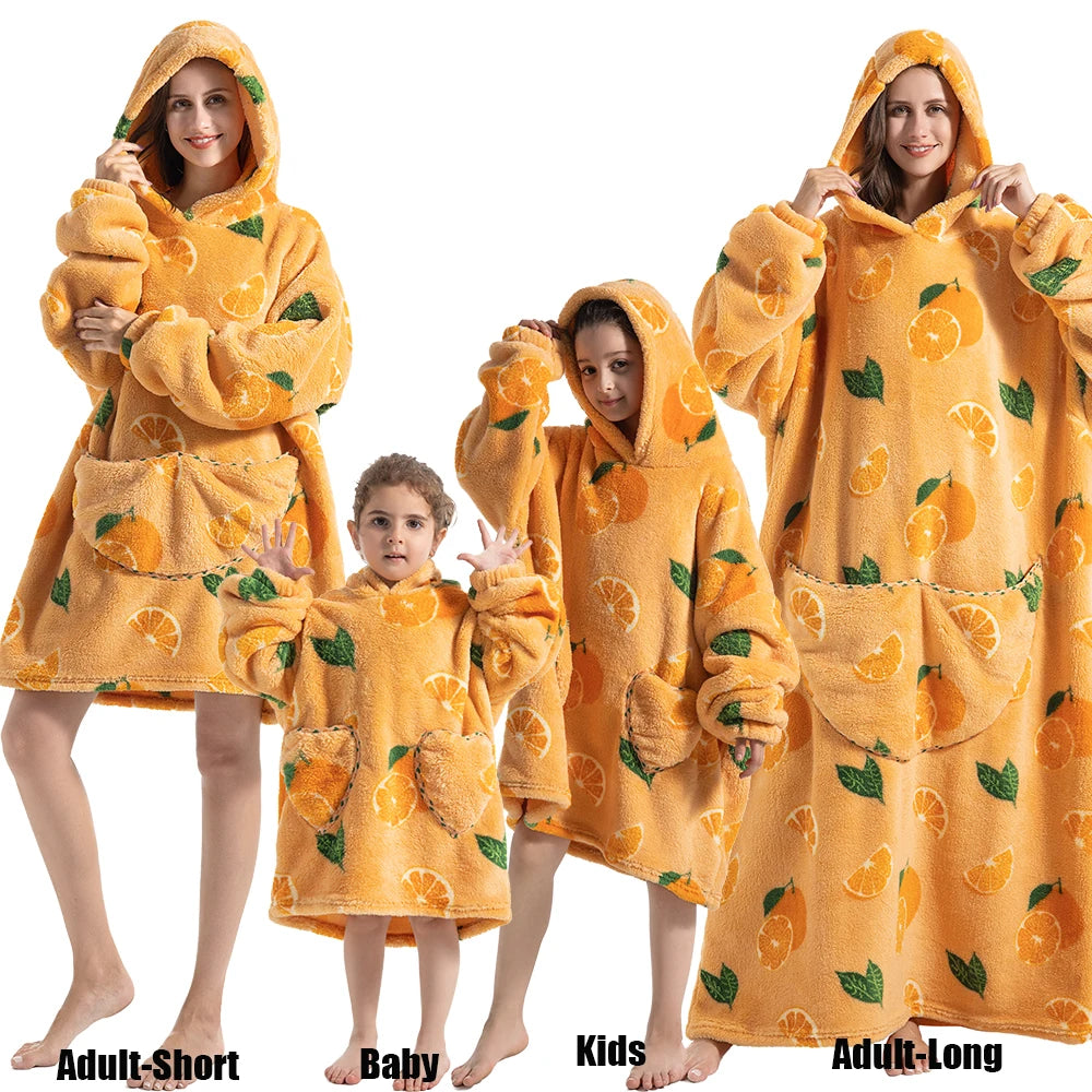 Felpe con cappuccio extra lunghe per donna Abbigliamento invernale per la casa Coperte di flanella per adulti con maniche Felpe con cappuccio morbide e calde per ragazze