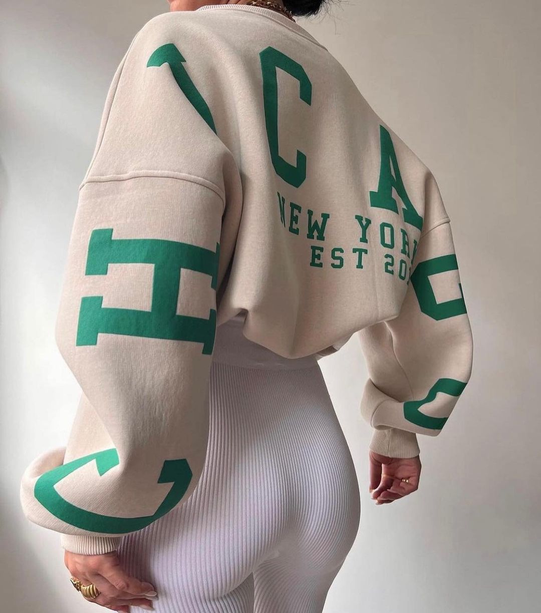 Combhasaki Y2K Grunge Pullover allentato da donna Felpe con stampa di lettere Top a maniche lunghe ispessiti casual Felpa con cappuccio autunnale Streetwear