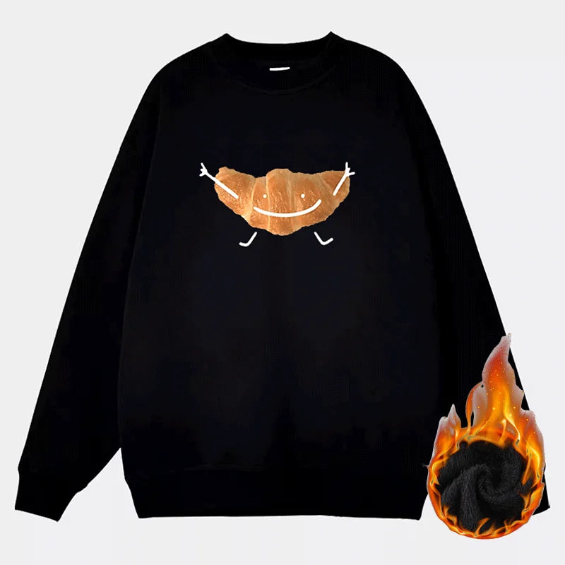 Felpa con fodera in pile taglie forti Pullover Maglione caldo oversize da uomo 6XL 7XL Girocollo Manica lunga Top larghi Abbigliamento maschile