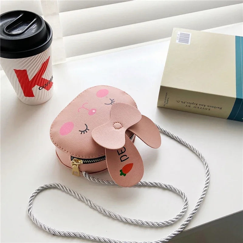 Bambini Neonate Ragazzi Cartone animato Animale Borsa Borsa a tracolla Design Borsa Borse Borse in pelle PU Simpatico coniglio Borsa a tracolla con chiusura a scatto 2024 Regalo