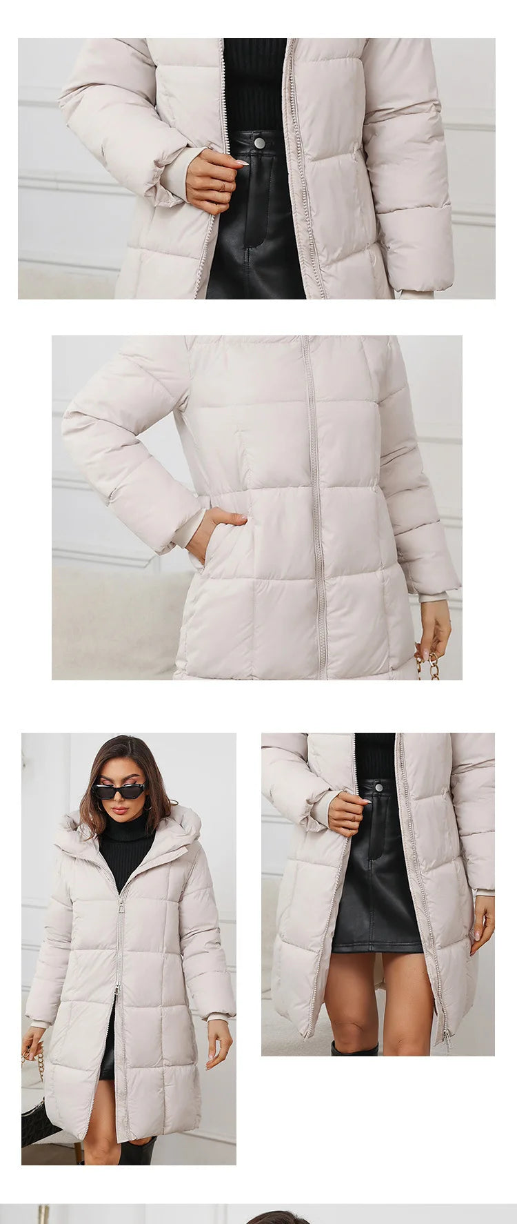 Cappotto lungo da donna 2024 Nuovo autunno inverno Parka femminile piumino di cotone spesso Femme Casual corto caldo capispalla spesso Top da donna