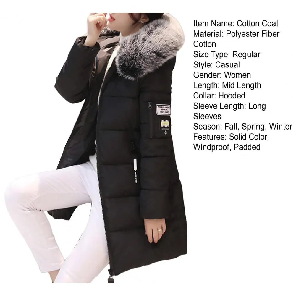 Giacche invernali da donna Piumini in cotone con cappuccio Top Parka di grandi dimensioni Mujer Cappotti Cappotto lungo Moda femminile Collo di pelliccia Abiti Capodanno
