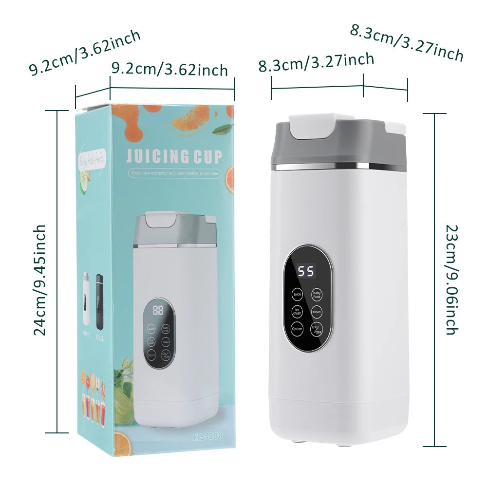 Electric Juicer Cup 2 Cups For Travel 6 Blades Portable Juicer Mixer Usb Charge Fresh Fruit Juice Personal Blender Smoothie